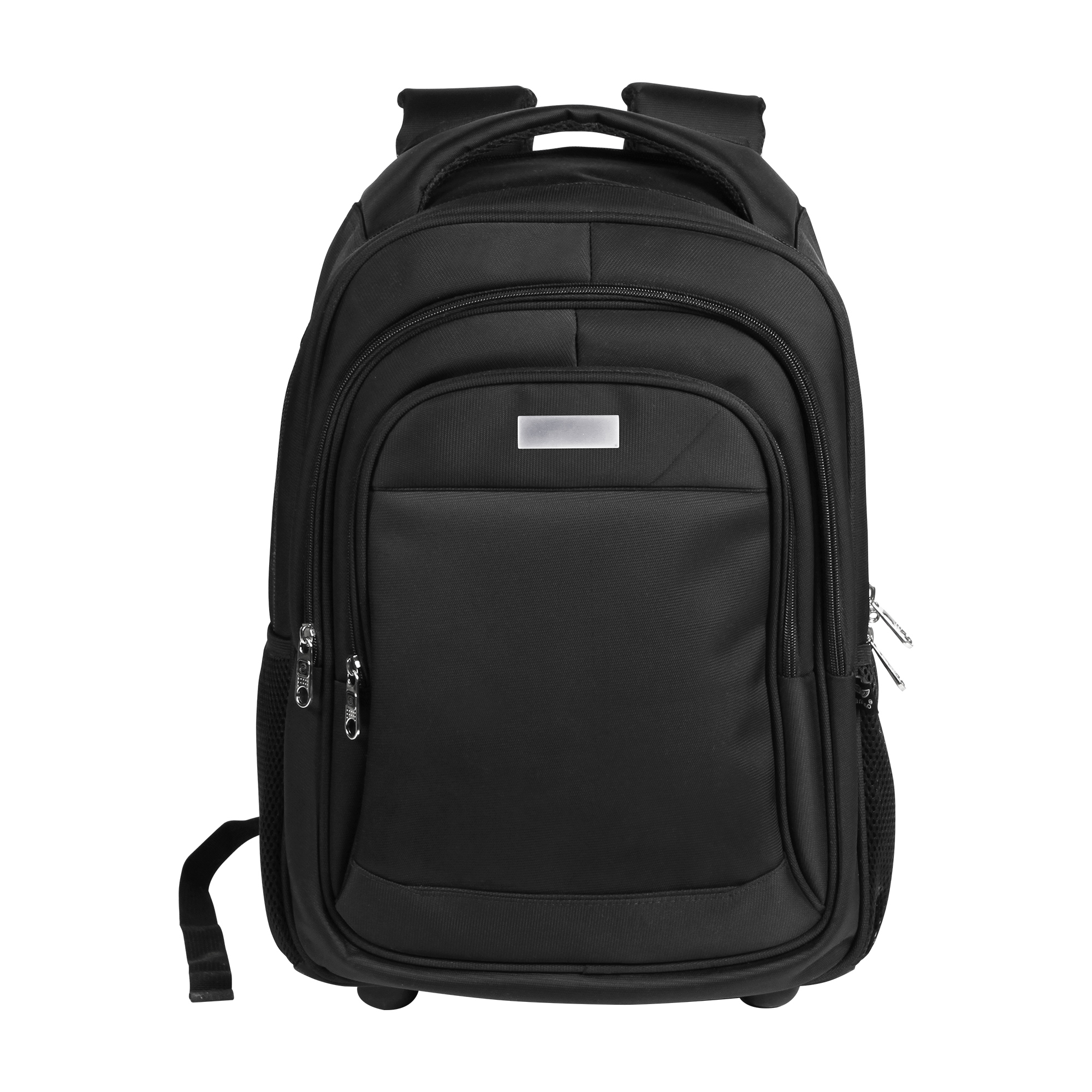 MOCHILA BACKPACK CON RUEDAS, COMPARTIMENTOS CENTRAL Y FRONTAL MANGO ABATIBLE DE ALUMINIO E478